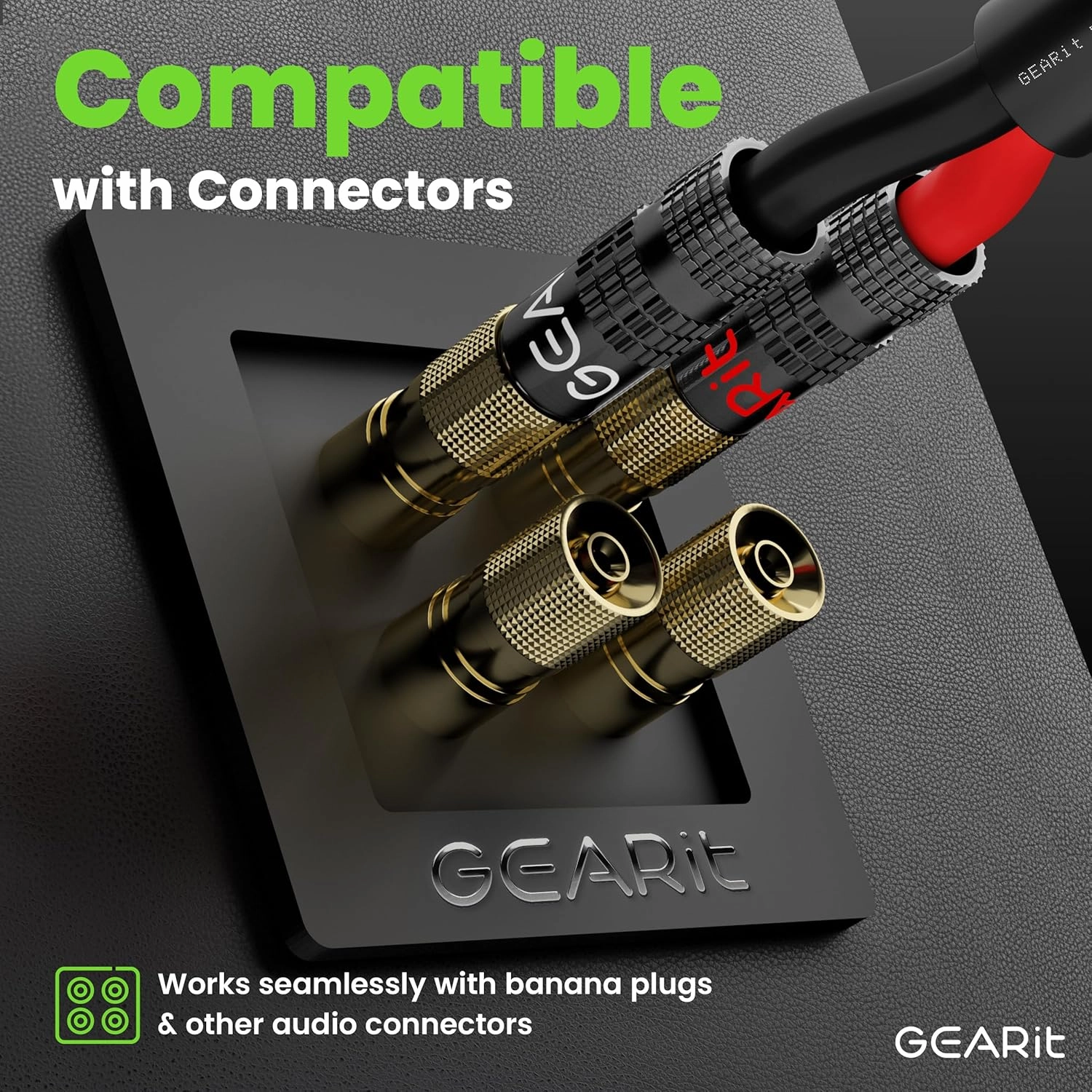 GearIT 12/2 Speaker Wire (100 Feet) 12AWG Gauge - Outdoor Direct Burial in Ground/in Wall / CL3 CL2 Rated / 2 Conductors - OFC Oxygen-Free Copper, Black 100ft
