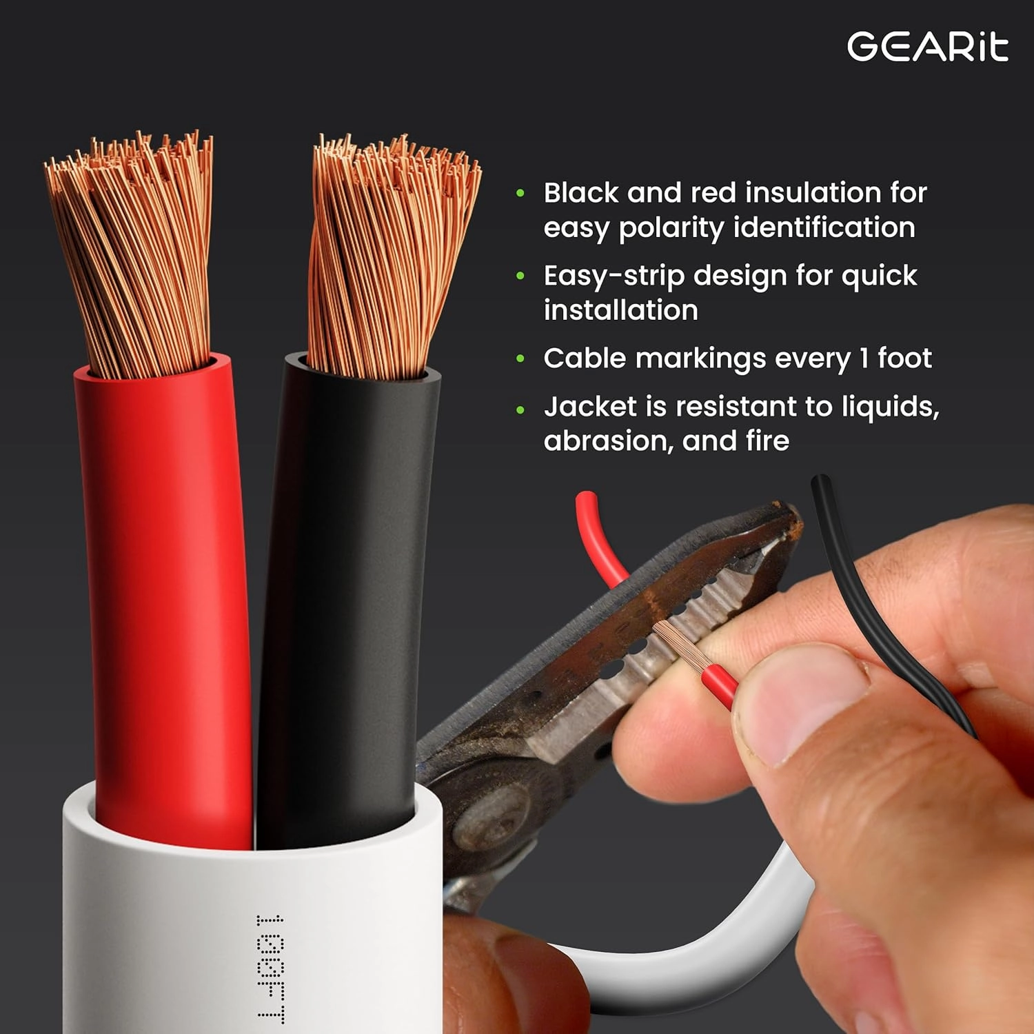 GearIT 12/2 Speaker Wire (250 Feet) 12AWG Gauge - in Wall Audio Speaker Wire Cable / CL2 Rated / 2 Conductors - OFC Oxygen-Free Copper, White 250ft