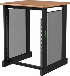 GEARit 12U Audio Rack With Flat Top for 19" Studio Gear, AV Equipment, Server Racks and More - Metal Construction, Oak Desktop Finish music server,hi-fi media server,digital audio storage,