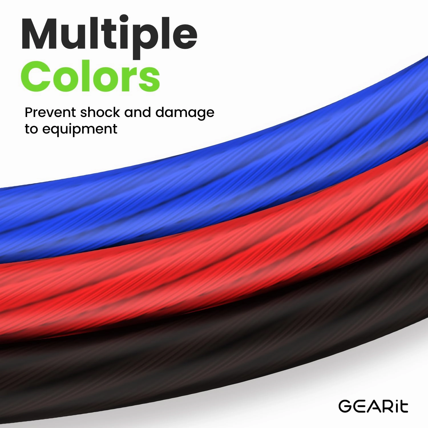 GEARit, 8 Gauge Wire, for Automotive Power/Ground, Battery Cable, Car Audio, RV, Amp, CCA, Automotive Wire, Amp Kit, Battery Cables, Wiring Kit, (25 feet Each- Black/Red)
