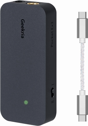 Geekria Pocket Box 3 USB-C Portable Headphone AMP, 4.4mm Balanced Output and 3.5mm Stereo Output, Mini Hi-Fi DAC Dual Chip CS43131, Support up to 384KHz/32bit balanced output player,audiophile player,hi-res digital player,