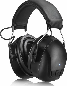 Gel Ear Pads Bluetooth 5.4 Hearing Protection Headphones, 30dB Noise Cancelling Headphones, 1200mAh Rechargeable Safety Earmuffs Bluetooth Ear Protection for Mowing noise cancelling headphones,ANC headphones,travel headphones,