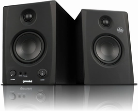 Gemini Sound SMX-3BT 100W Bluetooth Bookshelf Studio Monitor Speakers, Active/Passive Pair for PC, Turntables, Desktop, RCA/3.5mm Aux Input, Wood Cabinet, EQ Control, Perfect for Home Studio and DJs bookshelf speakers,compact stereo speakers,hi-fi shelf sp