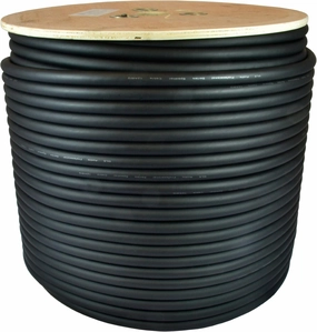 GLS Audio 500 feet Bulk Professional Speaker Cable 12AWG Black - Patch Cord 12 Gauge Wire - Pro 500' Spool Roll 12G 2 Conductor Bulk - Speaker Wire speaker cable,audio wire,hi-fi speaker cord,