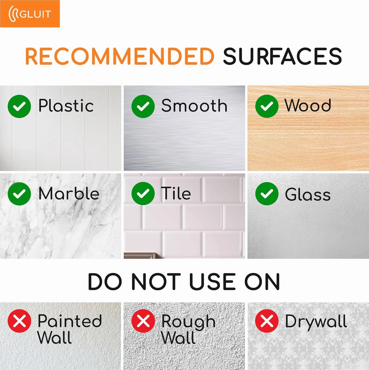 GLUIT Adhesive Wall Hooks for Hanging Heavy Duty 22 lbs Hooks for Walls No Damage, Towel Sticky Clear Hooks, Waterproof, Home, Bathroom, Kitchen, Office, and Outdoor 12 Pack