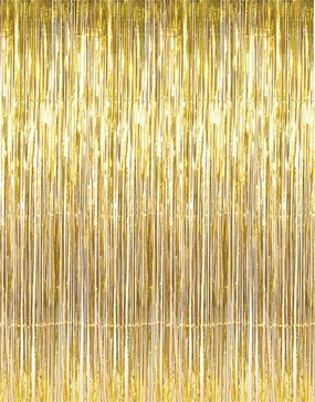 GOER 3.2 ft x 9.8 ft Metallic Tinsel Foil Fringe Curtains Party Photo Backdrop Party Streamers for Birthday,Graduation,New Year Eve Decorations Wedding Decor (1 Pack, Gold) network streamer,wireless audio player,Wi-Fi music streamer,