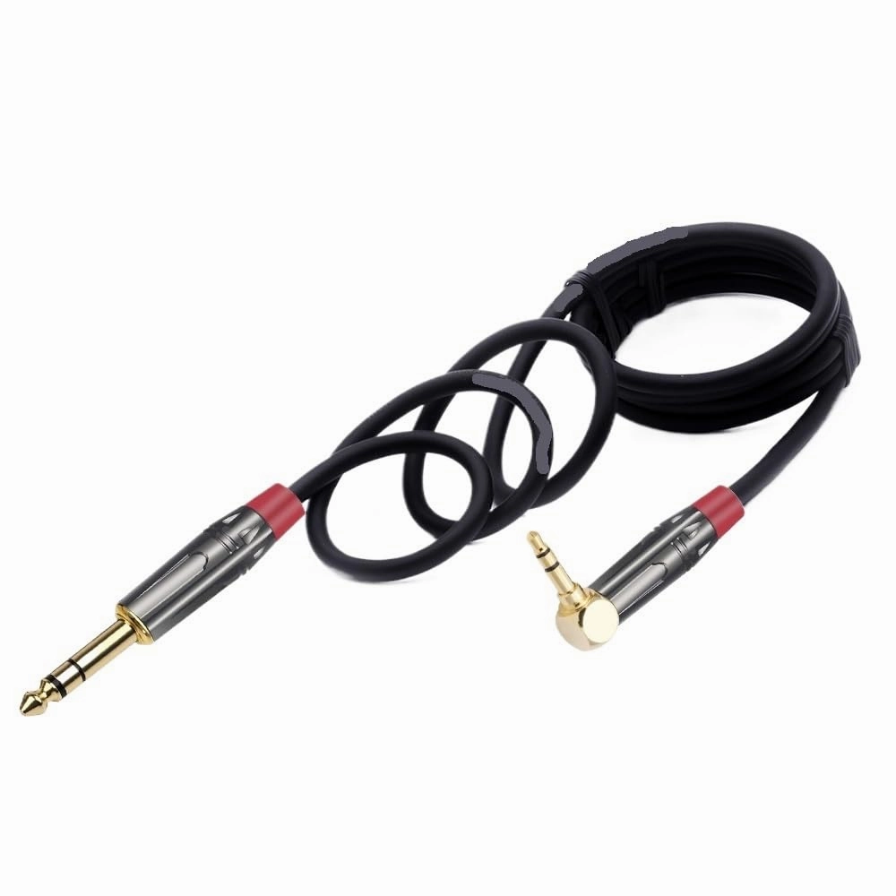 Gold Platd 3.5mm Right Angle Male to 6.35mm Male Audio Cable 3Poles Stereo Plug Soldering 3Pins DIY Headphone Ja-ck(Red Red,2m) wireless audio bridge,Bluetooth transmitter,WiFi audio link,