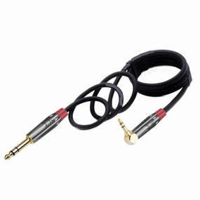 Gold Platd 3.5mm Right Angle Male to 6.35mm Male Audio Cable 3Poles Stereo Plug Soldering 3Pins DIY Headphone Ja-ck(Red Red,2m) wireless audio bridge,Bluetooth transmitter,WiFi audio link,