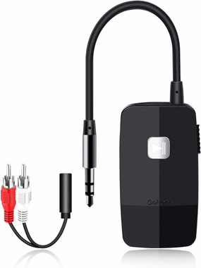 Golvery Upgraded Bluetooth 5.4 Receiver for Speaker, Wireless Audio Adapter for Home Audio Car Stereo with 3.5mm RCA Jack, 20 Hours Playtime, Dual Connection to 2 Phones, Easy Control ON/Off Slider wireless audio bridge,Bluetooth transmitter,WiFi audio lin