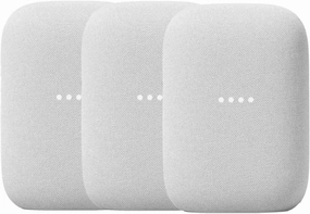 Google Nest Audio (3-Pack) Smart Speakers  Multi-Room Wireless Home Speaker Bundle with Bluetooth, Wi-Fi, Assistant, Stereo Sound, Voice Control & Smart Home Integration smart audio hub,voice control speaker,Alexa compatible audio,