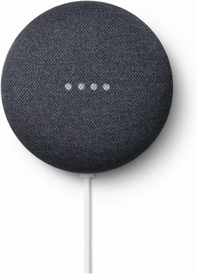 Google Nest Mini 2nd Gen Smart Speaker  Latin American Version with Spanish Packaging  US Compatible  Auto-Adjusts Language to User's Locale, Charcoal smart audio hub,voice control speaker,Alexa compatible audio,