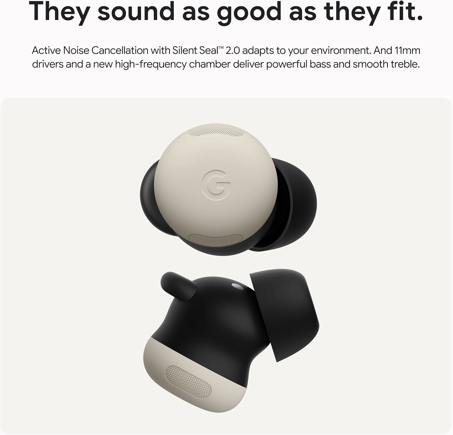 Google Pixel Buds Pro 2 - Wireless Earbuds with Active Noise Cancellation  Bluetooth Headphones - Hazel
