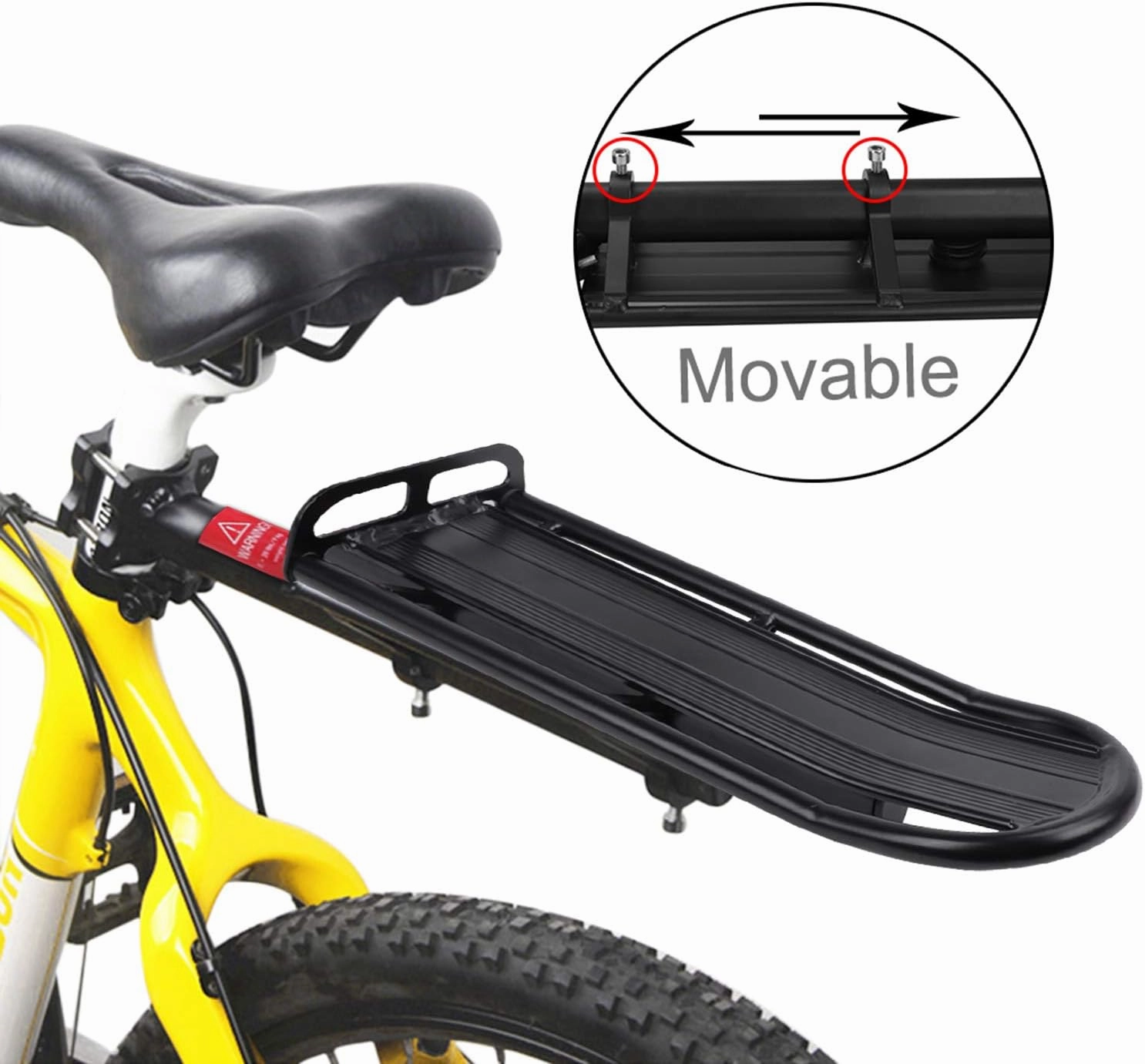 GREUS Bike Rear Rack Mount Universal Adjustable Bicycle Luggage Cargo Bag Rack Mountain Bike Carrier Bracket Retractable Saddle Gear Bike Accessories Bike Seat Post Attachment