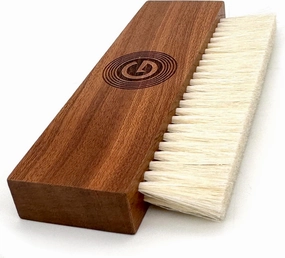 GrooveWasher's The Goat Record Cleaning Brush | Anti-Static Natural Goat Hair Brush & Walnut Handle | Use Wet to Apply Record Cleaner Fluid, Dry to Remove Dust | Pair with Record Cleaning Kits record cleaning kit,vinyl cleaner,stylus brush set,