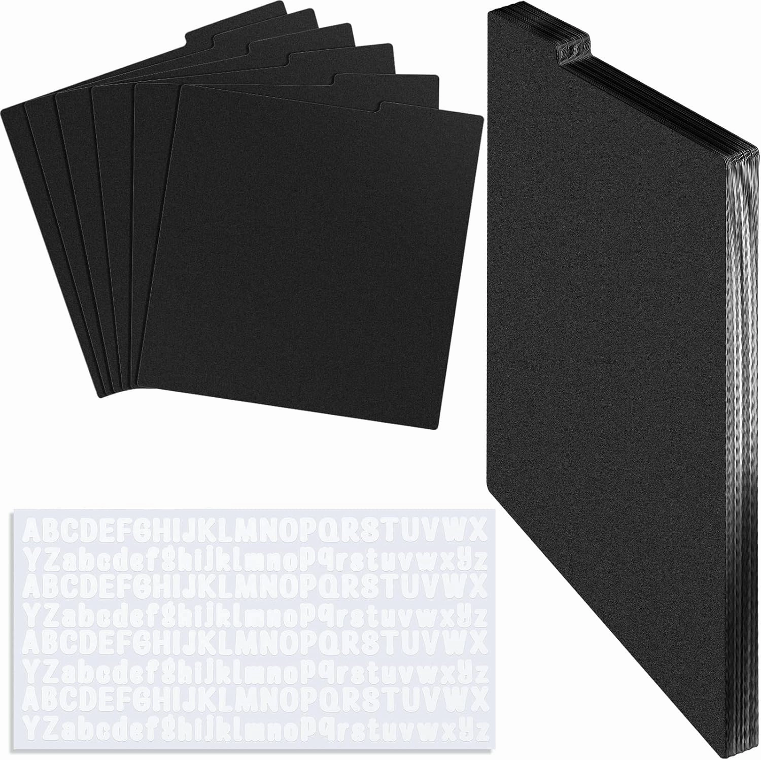 Gueevin 30 Pcs Record Dividers 12.5 x 13.49 Inch Vinyl Record Accessories with White A-Z Stickers for Organizing Protection vinyl accessories,turntable parts,record player tools,