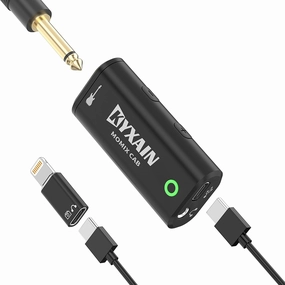 Guitar Audio Interface Pocket Internal Recording Sound Card with Type-C & Lightning for Live Streaming by iPad, iPhone, Android, PC Plug and Laptop Plug & Play audio interface,USB interface,music recording input,