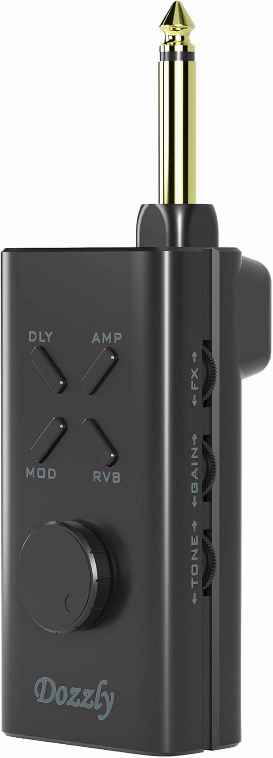 Guitar Headphone Amp Multi Effects Pocket Rechargeable Portable Mini Electric Guitar Headphone Amp Modulation Delay Reverb (Black) headphone amplifier,portable amp,desktop headphone amp,