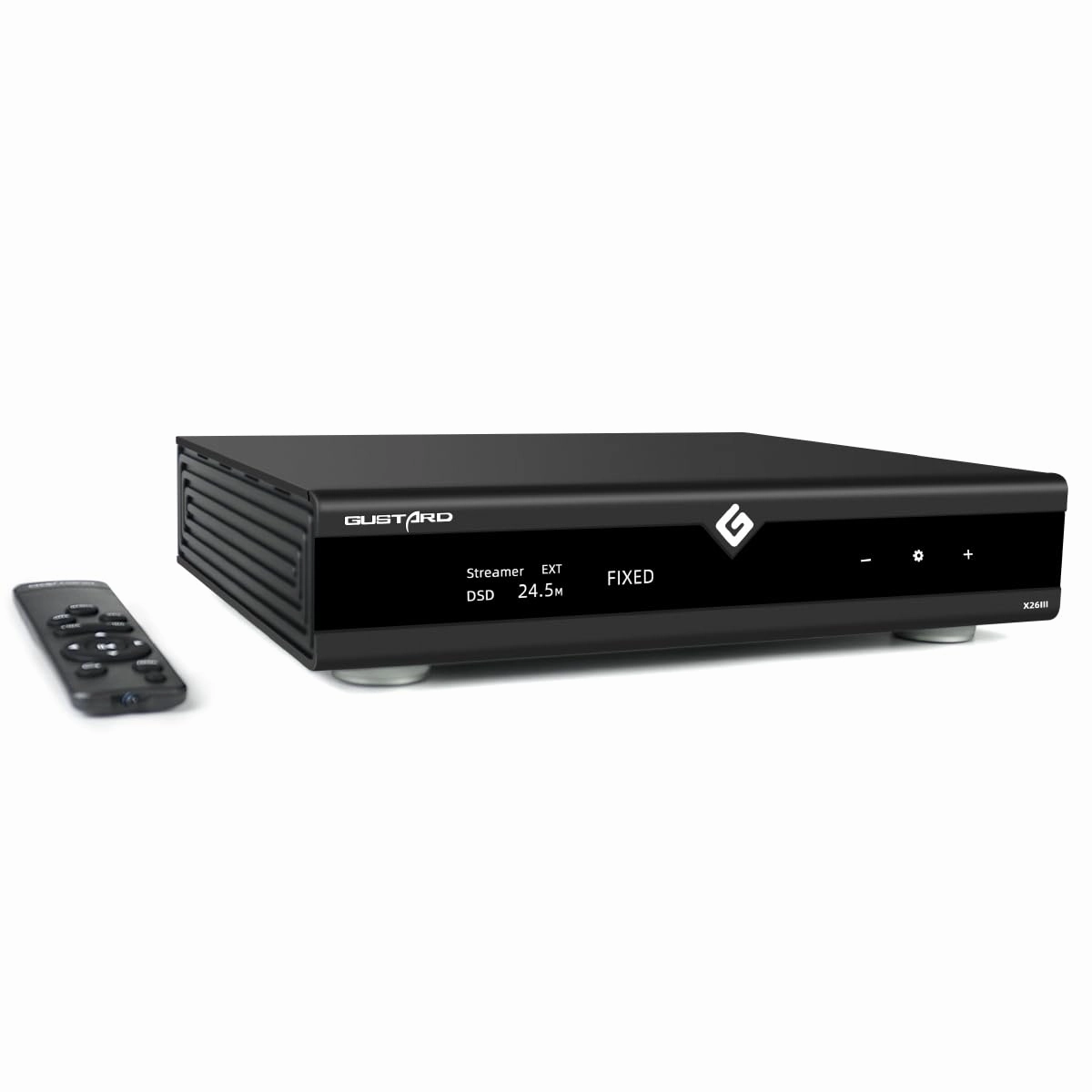 Gustard X26III Network Streamer Full Balanced DAC Preamp with Dual ES9039SPRO for Home System, USB/LAN/Optic/Coaxial/AES/IIS/Clock inputs to RCA/RCA Digital Analog Audio Converter (Black) network streamer,wireless audio player,Wi-Fi music streamer,