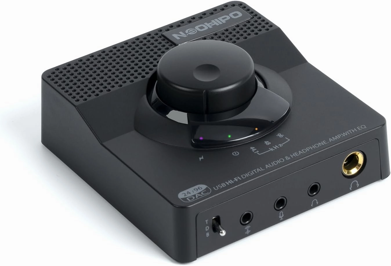 H1 DAC Amp for Pc,Mini USB Gaming DAC Headphone Amplifier, Mini Hi-Fi Digital-to-Analog Amp, 3.5MM/6.35MM/Mic/EQ Opt/Coa/RCA Outputs with Treble & Bass Switch for PS5/PC/MAC/Computer headphone amplifier,portable amp,desktop headphone amp,