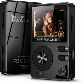H2-128GB MP3 Player Bluetooth 5.2 Hi Res Music Player Flac Digital DSD Lossless Audio Player High Resolution Portable DAP Player, Two-Way Bluetooth, 128GB SD Card Expandable Memory hi-res portable player,digital audio player,DAP lossless,