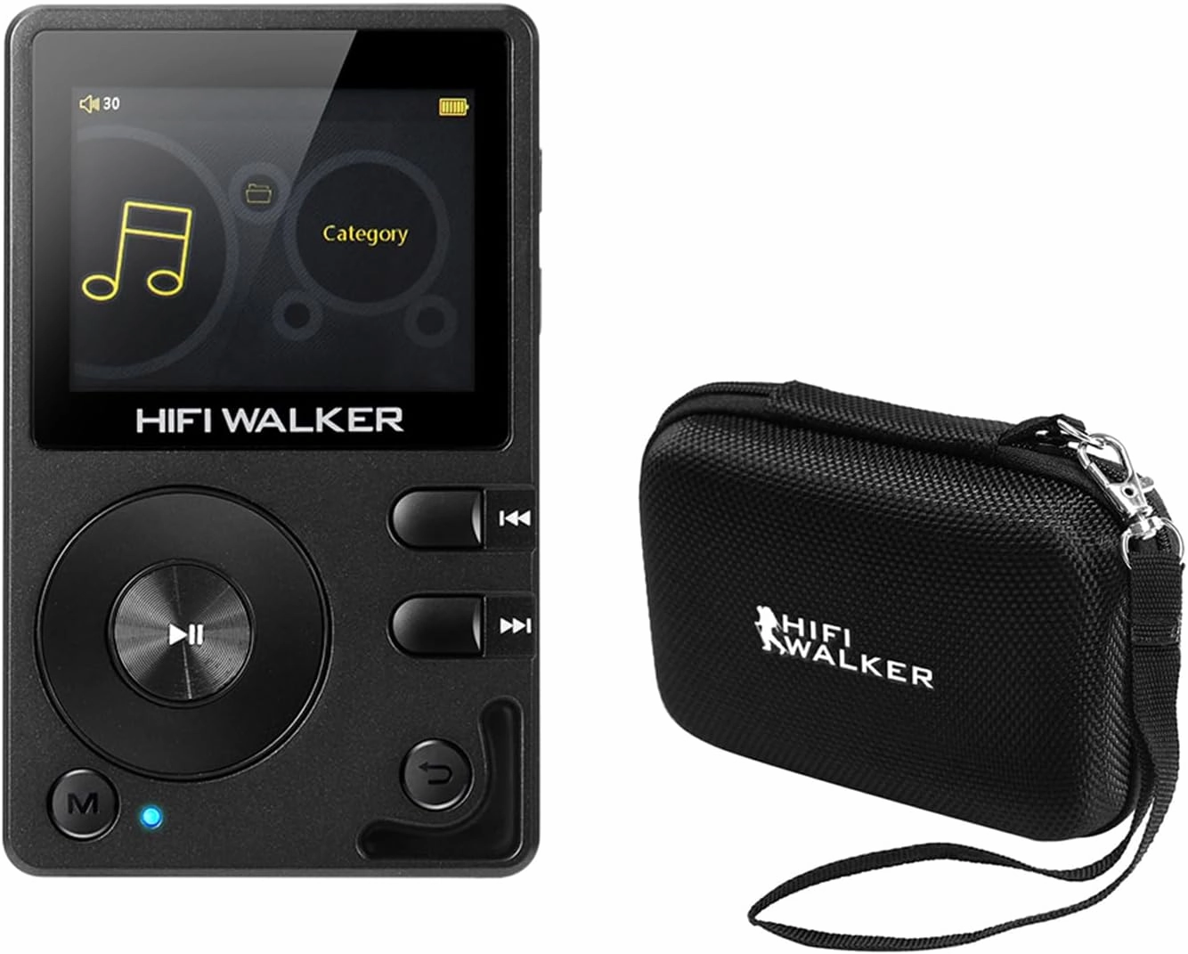 H2 with Hard Carrying Case - HiFi MP3 Player with Bluetooth, Lossless DSD DAC Flac, High Resolution Music Player, Portable Audio Player with 64 GB Memory Card, Supports up to 256 GB hi-res portable player,digital audio player,DAP lossless,
