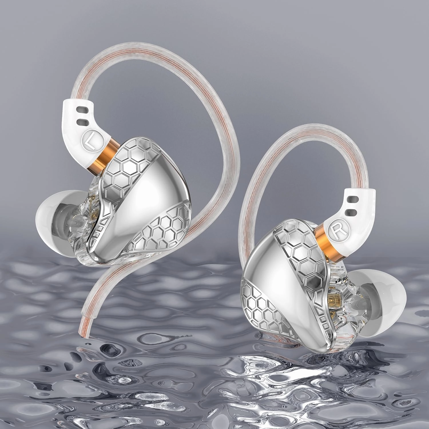 H89 Wired Earbuds with Microphone,in Ear Monitor Headphones, IEM Earphones,Corded Headphones, Powerful Bass Crystal Clear Sound Ear Buds, Earbuds for Computer,School,PC,Students 3.5 Plug