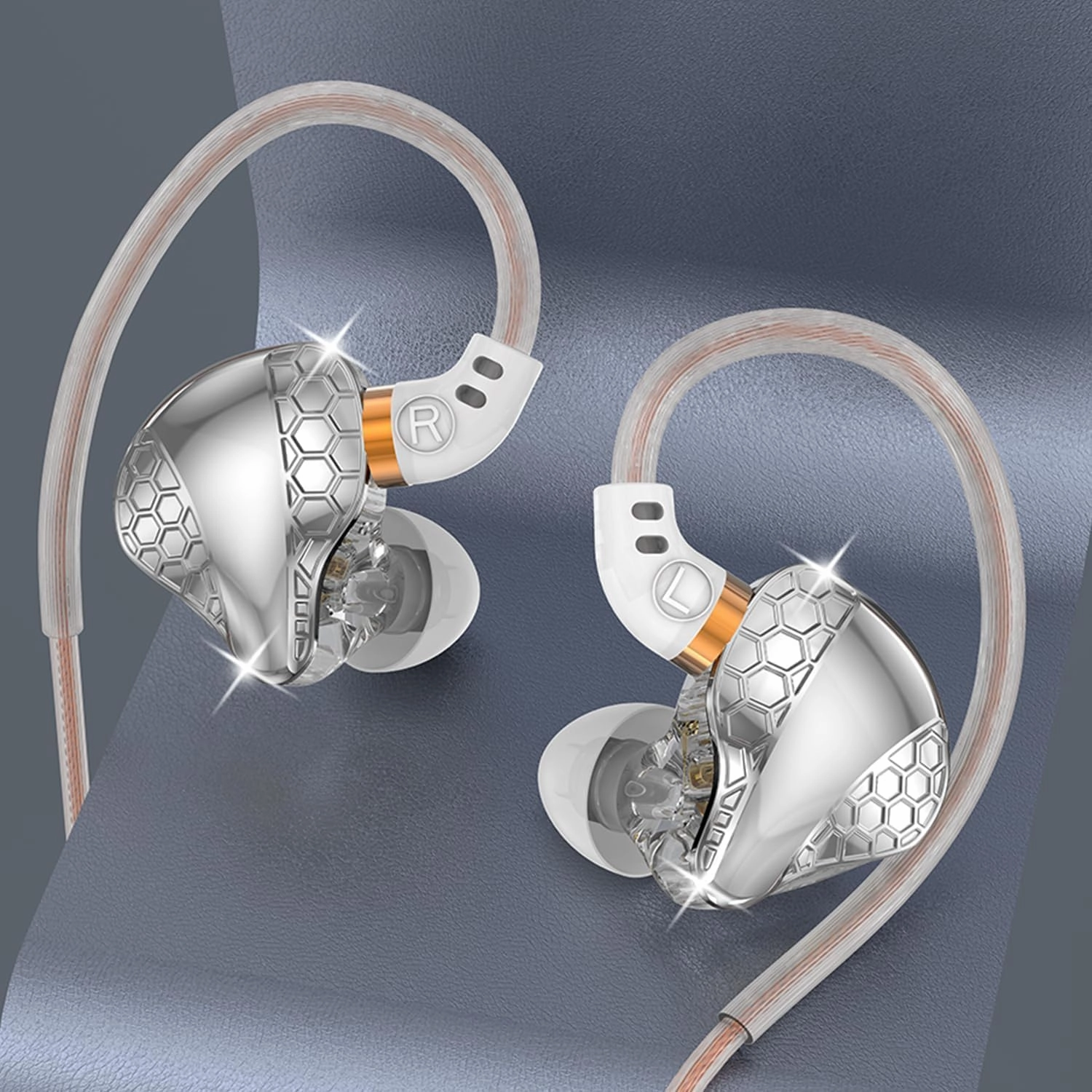 H89 Wired Earbuds with Microphone,in Ear Monitor Headphones, IEM Earphones,Corded Headphones, Powerful Bass Crystal Clear Sound Ear Buds, Earbuds for Computer,School,PC,Students 3.5 Plug