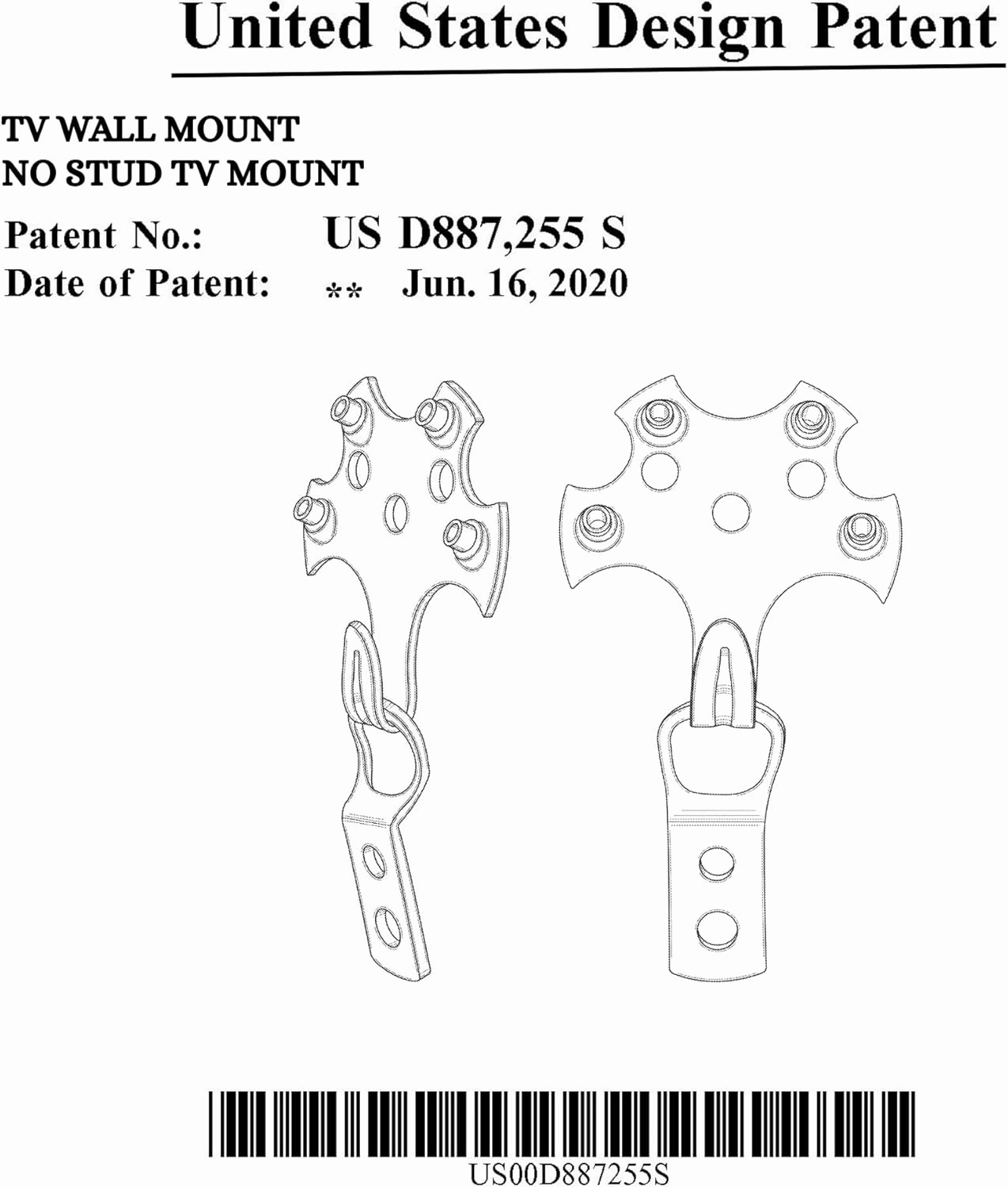 HangSmart TV Wall Mount NO Stud - Original & Patented Easy Install, DIY for 19-100" TVs, Holds Up to 150LBS, Fits Most LED LCD Flat Screens & Monitors, Includes Hardware