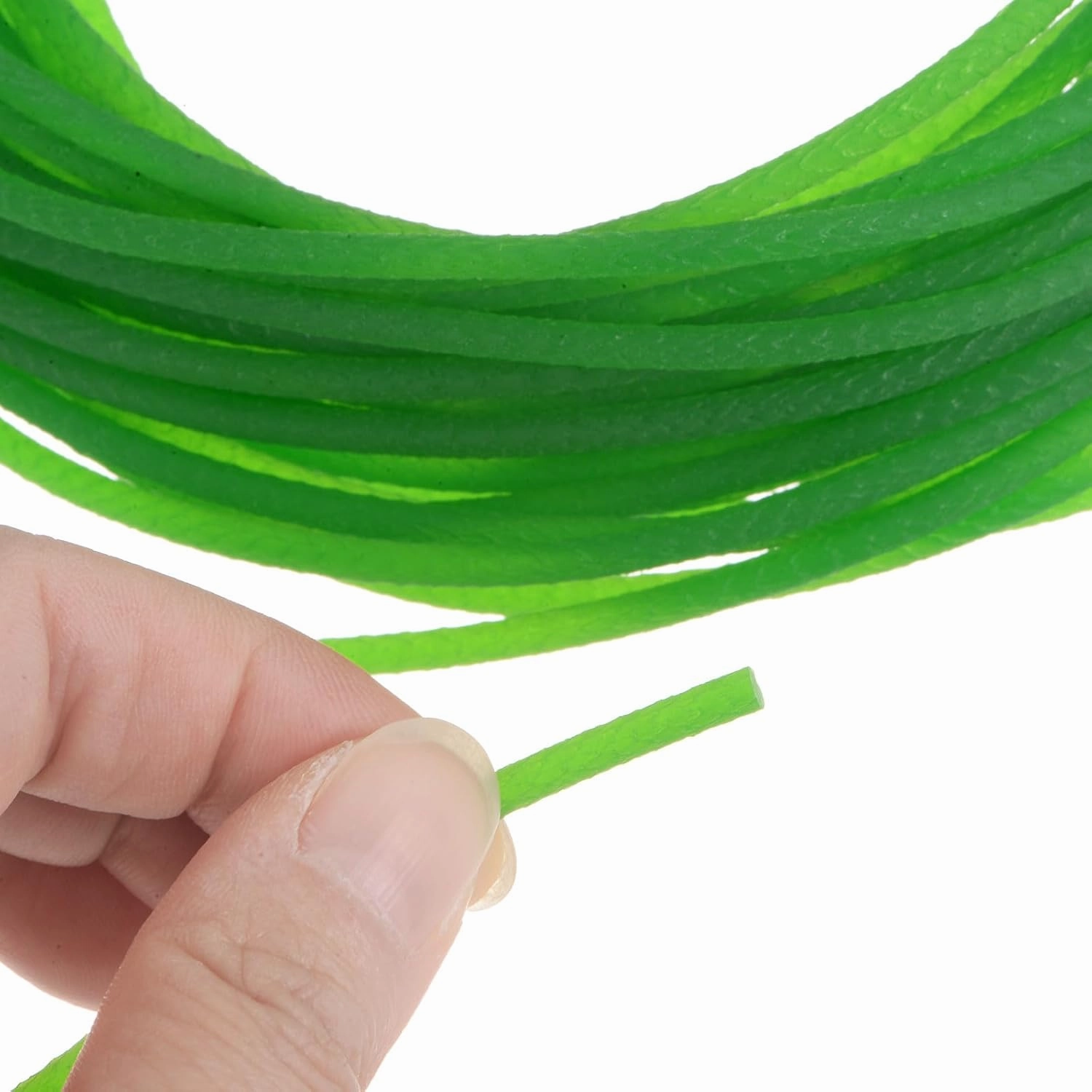 HARFINGTON Polyurethane Round Belts 3mm Dia 32.8ft(10 Meters) Length Rough Surface PU Urethane Belt for Drive Transmission, Green
