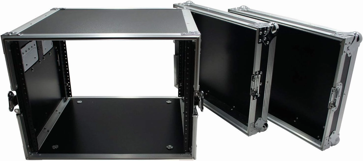 Harmony Audio HC8UAD DJ Flight Amp 8U Rack Space Road Travel Amplifier Case audio rack,hi-fi component stand,media shelf,