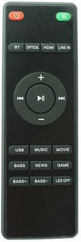 HCDZ Replacement Remote Control for Bomaker Portable Soundbar Immersive Home Theater (Bomaker Tapio 1 I) home cinema system,5.1 home theater,surround sound package,