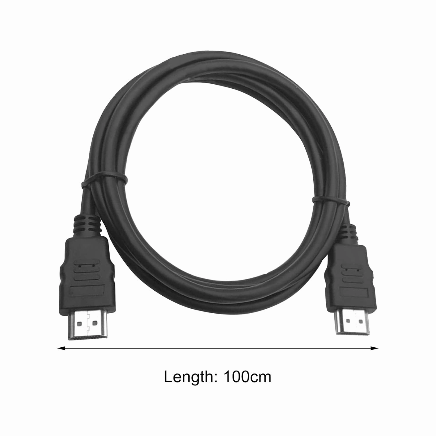 HDMI-Compatible Cable Plug Play Wide Application high-Definition Metal Practical Reliable Android Box Network Player Game Console Signal Cable Video Cord for TV Set Top Box Black 1M