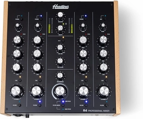 Headliner R4 4-Channel analog rotary DJ mixer with built-in Filter balanced output player,audiophile player,hi-res digital player,