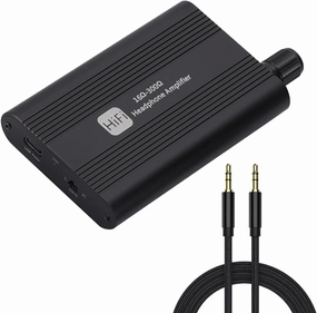 Headphone Amplifier, 16-300 Headphone Amp, Portable Headphone Amplifier with Two-Stage Gain Switch and 3.5mm Jack Compatibility Phones Laptop etc headphone amplifier,portable amp,desktop headphone amp,