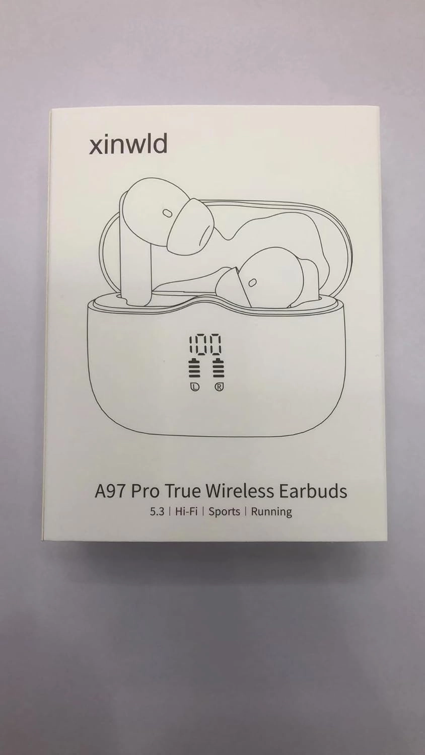 Headphones Wireless Bluetooth 5.3 in Ear Headphones with 4 Microphone, Wireless HiFi Stereo Noise Cancelling Earbud, 40H Hours, LED Indicator, IP7 Waterproof for iOS Android TWS earbuds,compact wireless buds,Bluetooth ear tips,