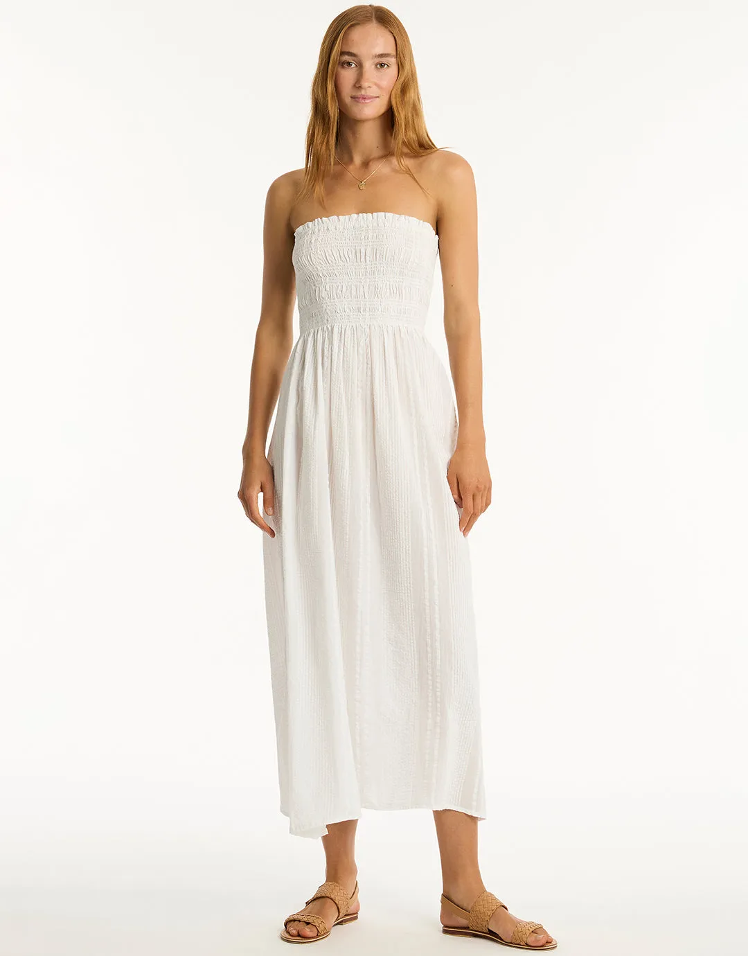 Heatwave Bandeau Dress - White