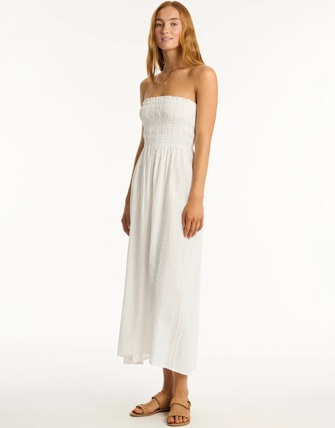Heatwave Bandeau Dress - White