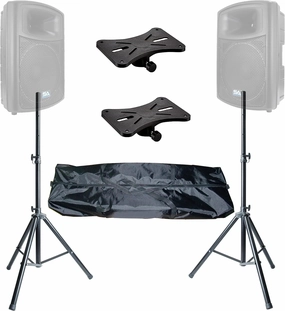 Height Adjustable Adjustable Tripod DJ PA Speaker Stands Upto 68" High with 35mm Compatible Insert with Mounting Brackets and Carry Bag speaker stands,monitor stands,floor speaker holders,