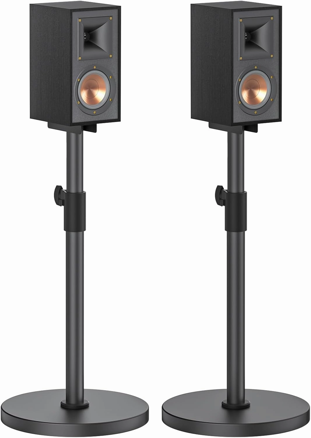 Height Adjustable Bookshelf Speaker Stands Pair for Klipsch Speaker Stands for Surround Sound - Heavy-duty Floor Speaker Stand for Klipsch R-50M R-51M R-40M R-41M Speakers Stands with Cable Management speaker stands,monitor stands,floor speaker holders,