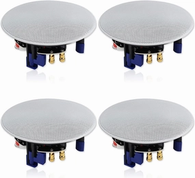 Herdio 320 Watts 2 Way Flush Mount Ceiling Speakers 4 Inches for Bathroom, Kitchen,Living Room,Office 4 Speakers soundbar,TV speaker bar,home theater soundbar,