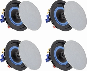 Herdio 4 Inch 320 Watts 2-Way Bluetooth Ceiling Speakers Package Perfect for Home Theater System, Living Room,Office,Flush Mount4 Speakers soundbar,TV speaker bar,home theater soundbar,
