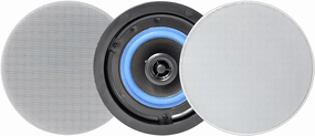 Herdio 4 Inches Flush Mount 2 Way Full Range in Wall Bluetooth Ceiling Speakers,Great for Humid Indoor Outdoor Placement Bath, Kitchen,Bedroom,Covered Porches A Pair soundbar,TV speaker bar,home theater soundbar,