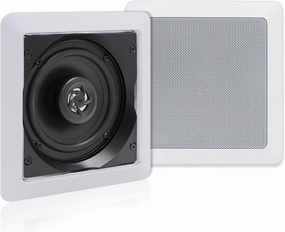 Herdio 5.25 Inch Passive Ceiling Speakers Pair, 160W 2-Way in Wall Speaker, Square Flush Mount Speakers for Home Theater, Living Room, Office soundbar,TV speaker bar,home theater soundbar,