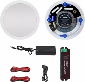 Herdio 6.5 Inch Bluetooth Ceiling Speakers 320W 2-Way Flush Mount in Wall Speakers for Home Bathroom Kitchen Office with Full Range Superior Sound,HCS-818BT soundbar,TV speaker bar,home theater soundbar,