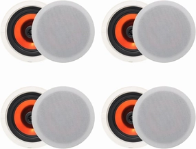Herdio in Ceiling Speakers, 6.5 Inch 600 Watts Flush Mount Passive Wired for Bathroom, Kitchen,Living Room,Office(4 Speakers) soundbar,TV speaker bar,home theater soundbar,