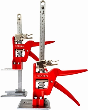 Herron 2Pack Hand Lifting Jack Tool - Cabinet Jack, Labor Saving Arm with Measuring Scale. Load Capacity (440 lbs), Lift Capacity (6 in), Furniture Jack Lifter Tool, Quick Lift Hand Jack equipment cabinet,AV gear cabinet,component enclosure,