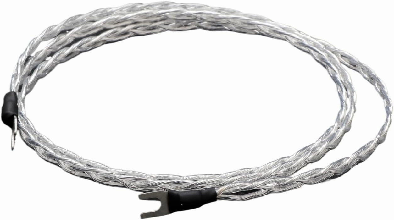 Hi-End 3AG OCC Silver Plated Cable LP Vinyl Phono Amplifier Ground Wire Silver Plated Y Spade Plug HiFi Bridge Cable(5 m) wireless audio bridge,Bluetooth transmitter,WiFi audio link,