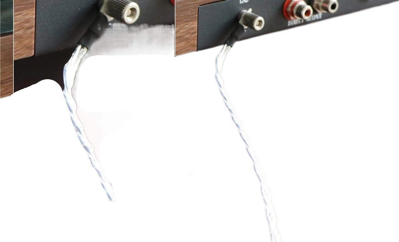 Hi-End 3AG OCC Silver Plated Cable LP Vinyl Phono Amplifier Ground Wire Silver Plated Y Spade Plug HiFi Bridge Cable(5 m)