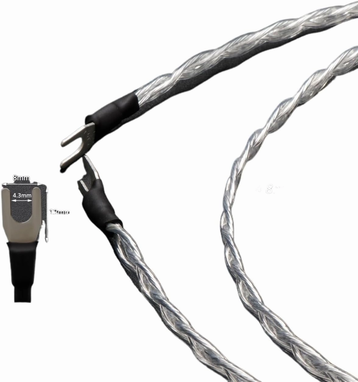 Hi-End 3AG OCC Silver Plated Cable LP Vinyl Phono Amplifier Ground Wire Silver Plated Y Spade Plug HiFi Bridge Cable(5 m)