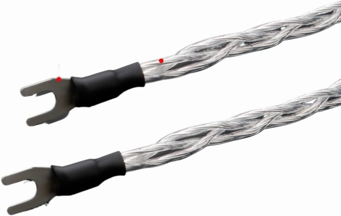 Hi-End 3AG OCC Silver Plated Cable LP Vinyl Phono Amplifier Ground Wire Silver Plated Y Spade Plug HiFi Bridge Cable(5 m)